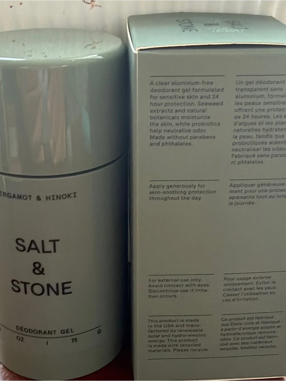 Bergamot & Hinoki Deodorant Gel — Light Mint
